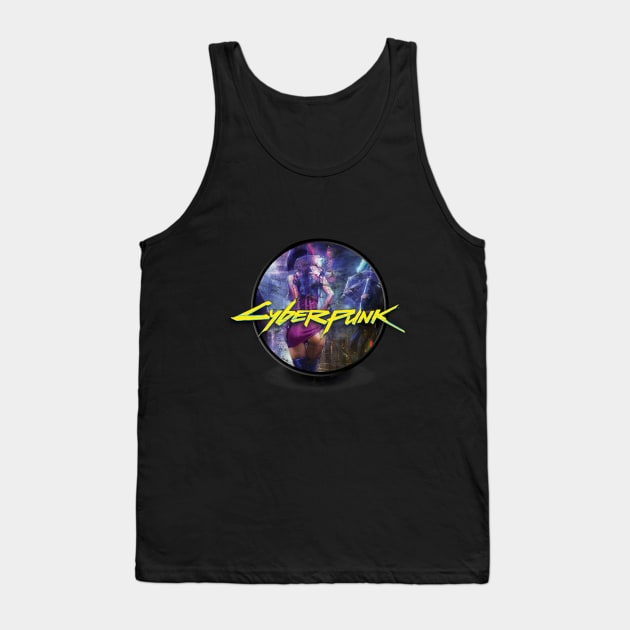 Cyberpunk girl Tank Top by RataGorrata